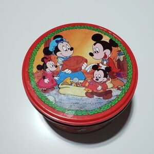 Vintage Disney Christmas Holiday Mickey & Minnie Metal Tin Turkey for Dinner